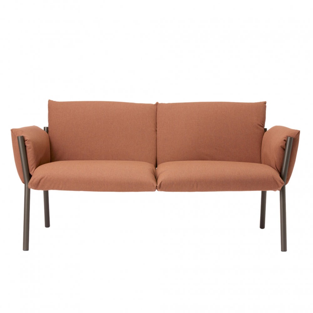 Диван плетеный с подушками Scab Design Brezza, мокко, розовый