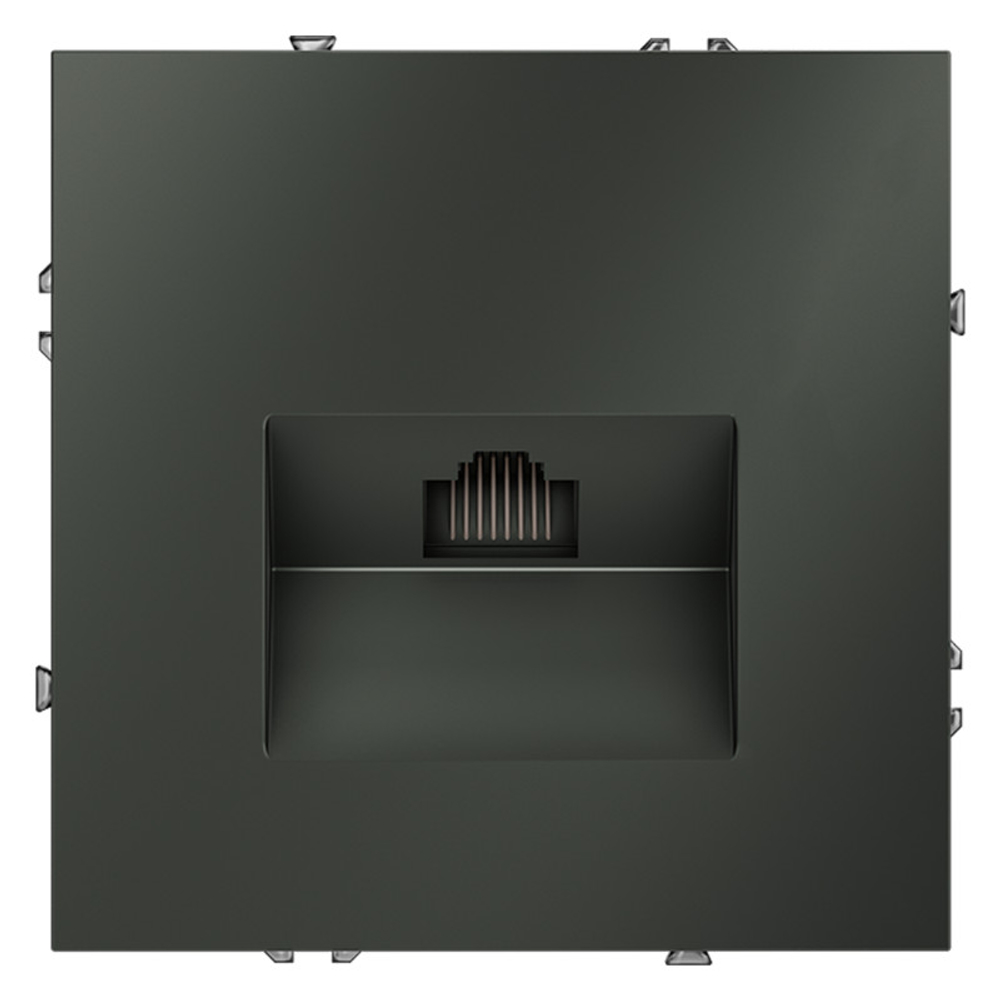 Розетка компьютерная встраиваемая VOLTUM S70 RJ45 кат.6, (титан)