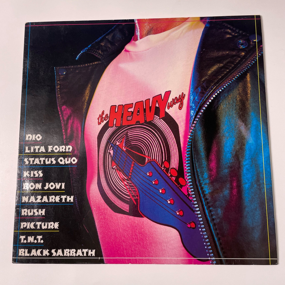 Винтажная виниловая пластинка LP Сборник Хард Рока The Heavy Way (Германия 1984) (Dio, Lita Ford, Rush, Bon Jovi и др)