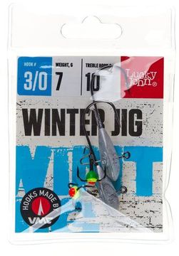 Мормышки свинц. Lucky John WINTER JIG Jig 07,0г кр.03/0, 2шт