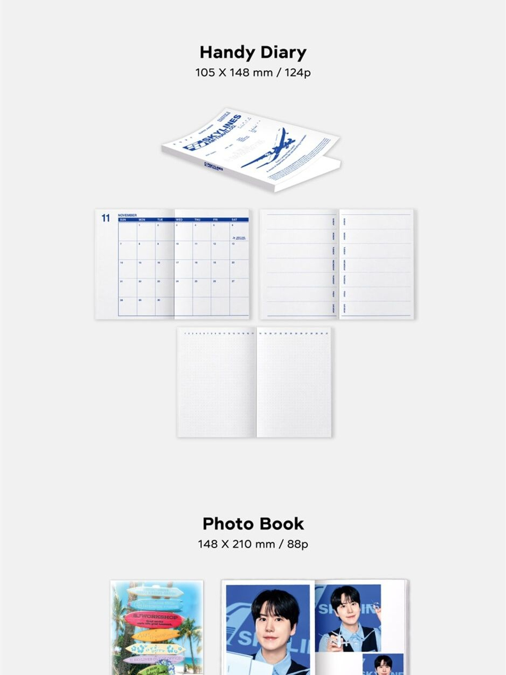 (ПРЕДЗАКАЗ) товары SUPER JUNIOR - SJ SKYLINES AIR TRAVEL CO. 2027 SEASON'S GREETINGS Kit Version