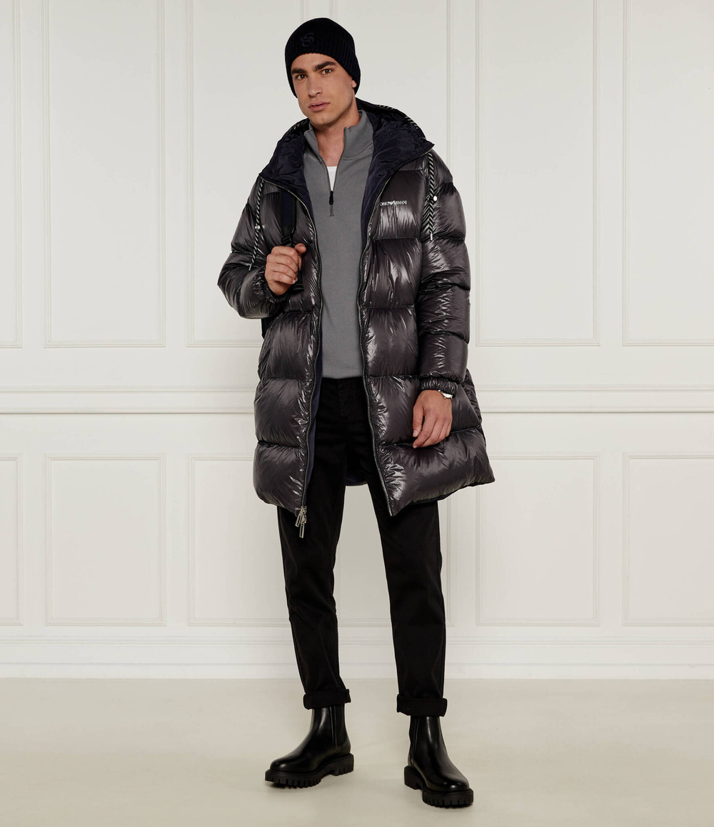 двухсторонняя пуховая куртка giacca piumino Emporio Armani - темно-синий(6L1L83 1NNBZ)