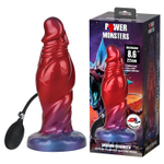 Красный фаллоимитатор с функцией расширения Shadow Behemoth - 21 см. (Цвет: красный)