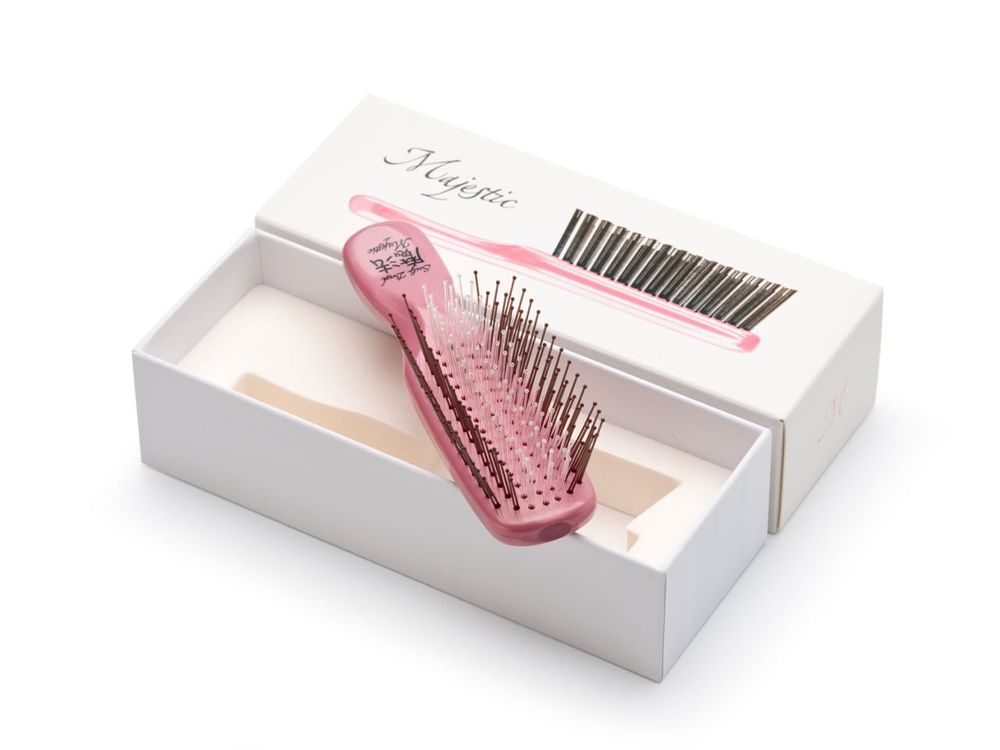 Расческа Majestic Scalp Brush розовый жемчуг (дорожная версия)