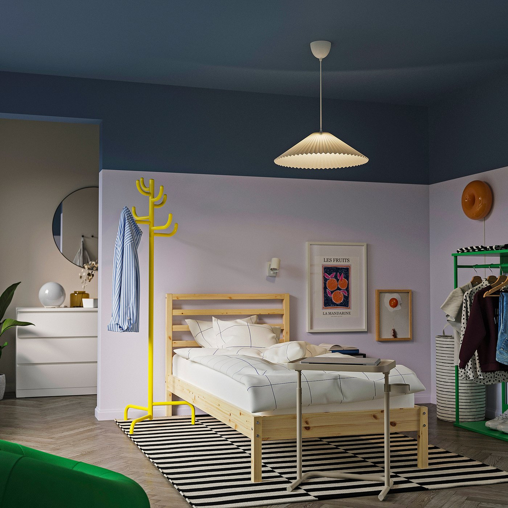 IKEA KUDDLAVA  (ИКЕА КУДДЛАВА)  -  Плафон подвесного светильника - плиссированный белый 59 см