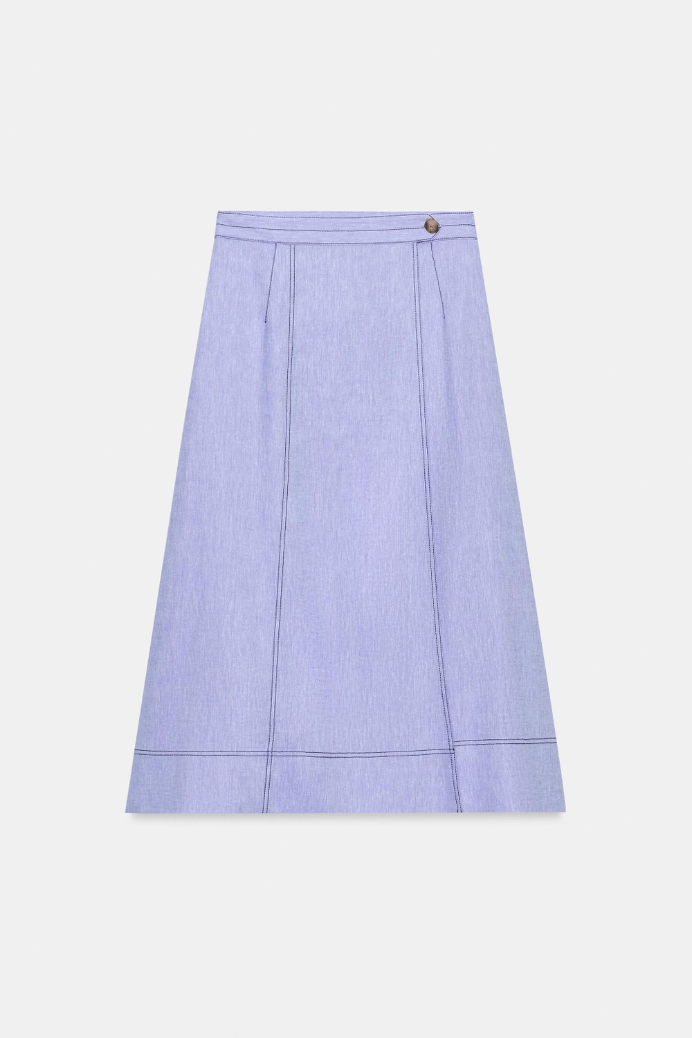 ЛЬНЯНАЯ ЮБКА НА ЗАПÁХЕ СО СТРОЧКОЙ — ZARA