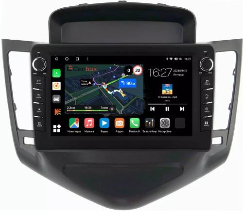 Магнитола для Chevrolet Cruze 2009-2012 (рамка черная) - Canbox 9010 Android 10, Быстрая, CarPlay, 4G SIM-слот