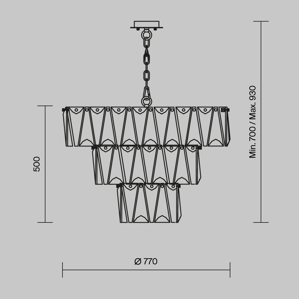 Подвесная люстра Maytoni Puntes MOD043PL-18G