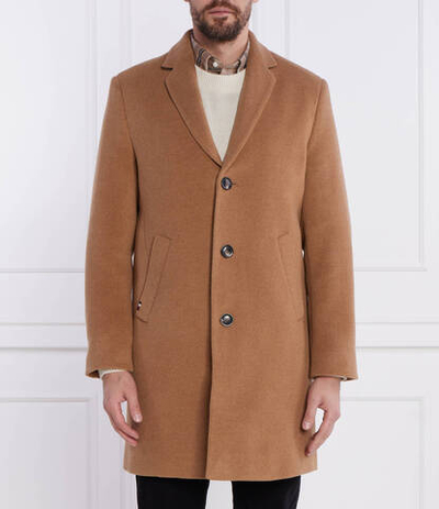Хлопковое пальто dc wool mix Tommy Hilfiger - светло-коричневый(MW0MW32963)