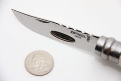 Нож авторский Opinel 08 клинок полированный гильошированиефотография - 2