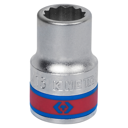 KING TONY (633022S) Головка торцевая стандартная двенадцатигранная 3/4", дюймовая 11/16"