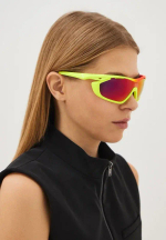 Спортивные очки с диоптриями 720armour Analog Pro / Matte Neon Yellow Green / Matte Neon Red Orange / Matte Neon Lime Green Gasket / Smoke Full Red Ti Lens