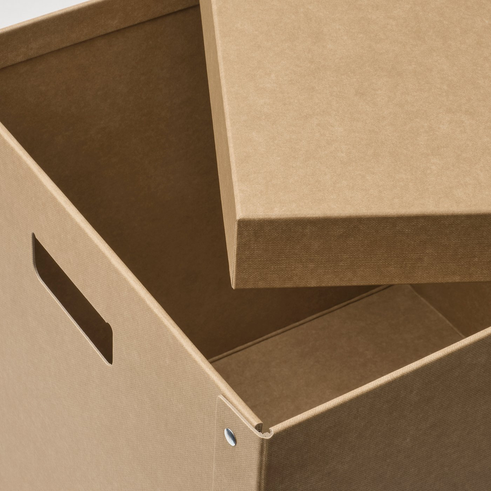 IKEA GÄRDESGÅRD  (ИКЕА ГЭРДЕСГОРД)  -  Коробка с крышкой - натуральный 32х35х31 см