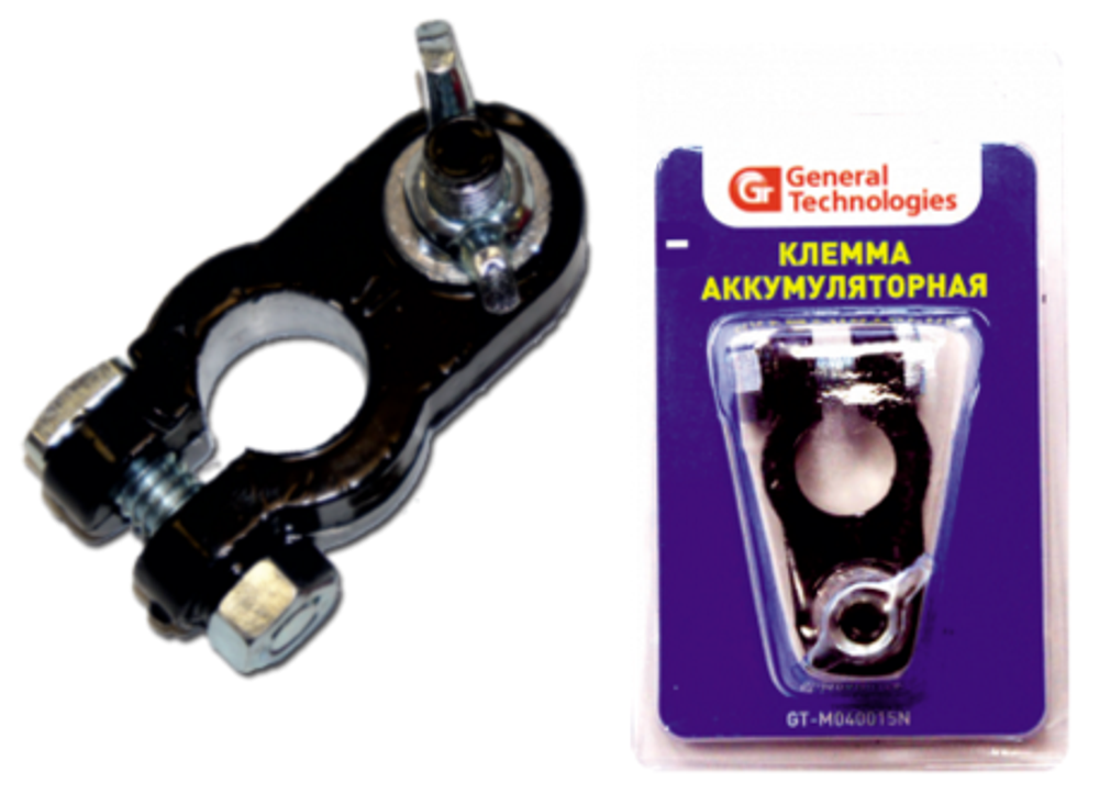 Клемма General Technologies для аккумулятора "-" GT-M040015N (свинец)  12/ 108