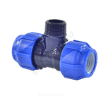 Тройник компрессионный ПЭ Дн 25х3/4"х25 НР Ру16 VALFEX 1210022503425