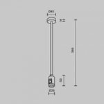 Основание на штанге Maytoni Accessories for tracks Flarity TRA158C-B1-B