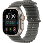 Apple Watch Ultra 4 (2026) 49mm Natural Titanium Case /Translucent Black Ocean Band