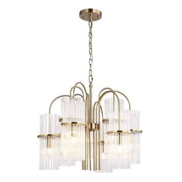 Подвесная люстра 9*Е14 SL6145.303.09 латунь/прозрачный Tasse ST-Luce