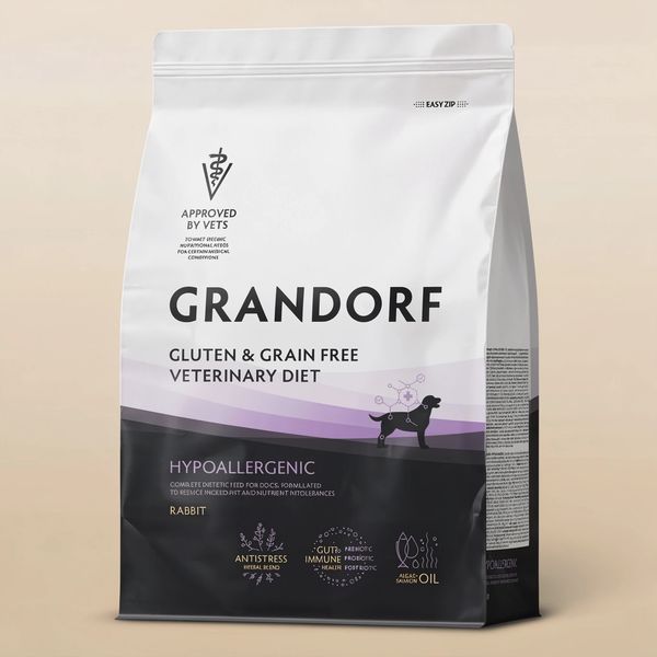 Сухой диетический корм Grandorf Veterinary Diet Dog Hypoallergenic для собак с пищевой аллергией или непереносимостью