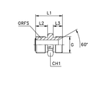 Адаптер AS D12 ORFS 13/16 - BSP 1/4