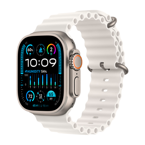 Умные часы Apple Watch Ultra 2 GPS + Cellular, 49mm, Titanium White Ocean Band (Белый)