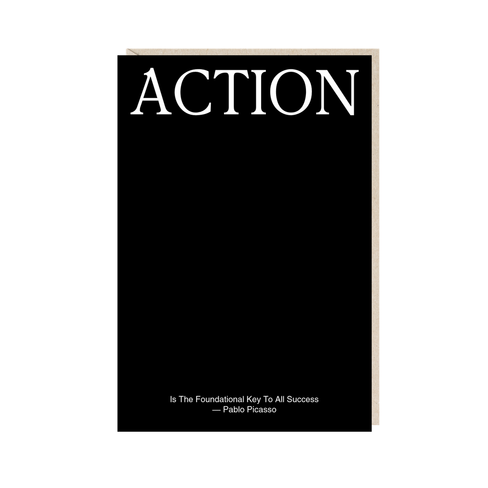Открытка Action is the...