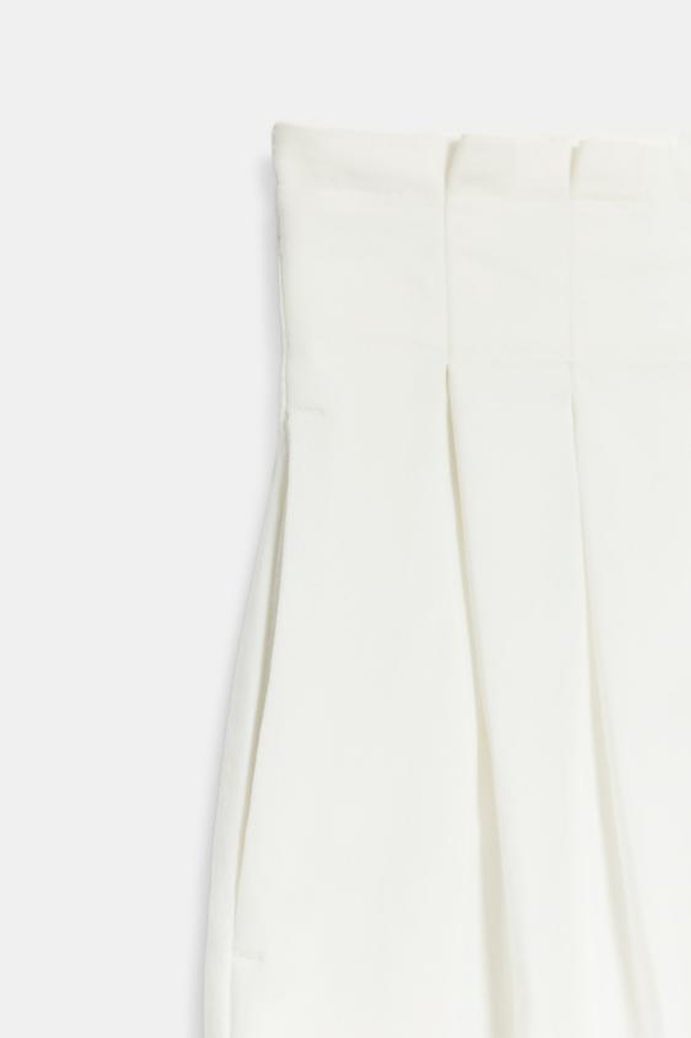 ZARA БРЮКИ PAPERBAG GLOBO, ЭКРЮ