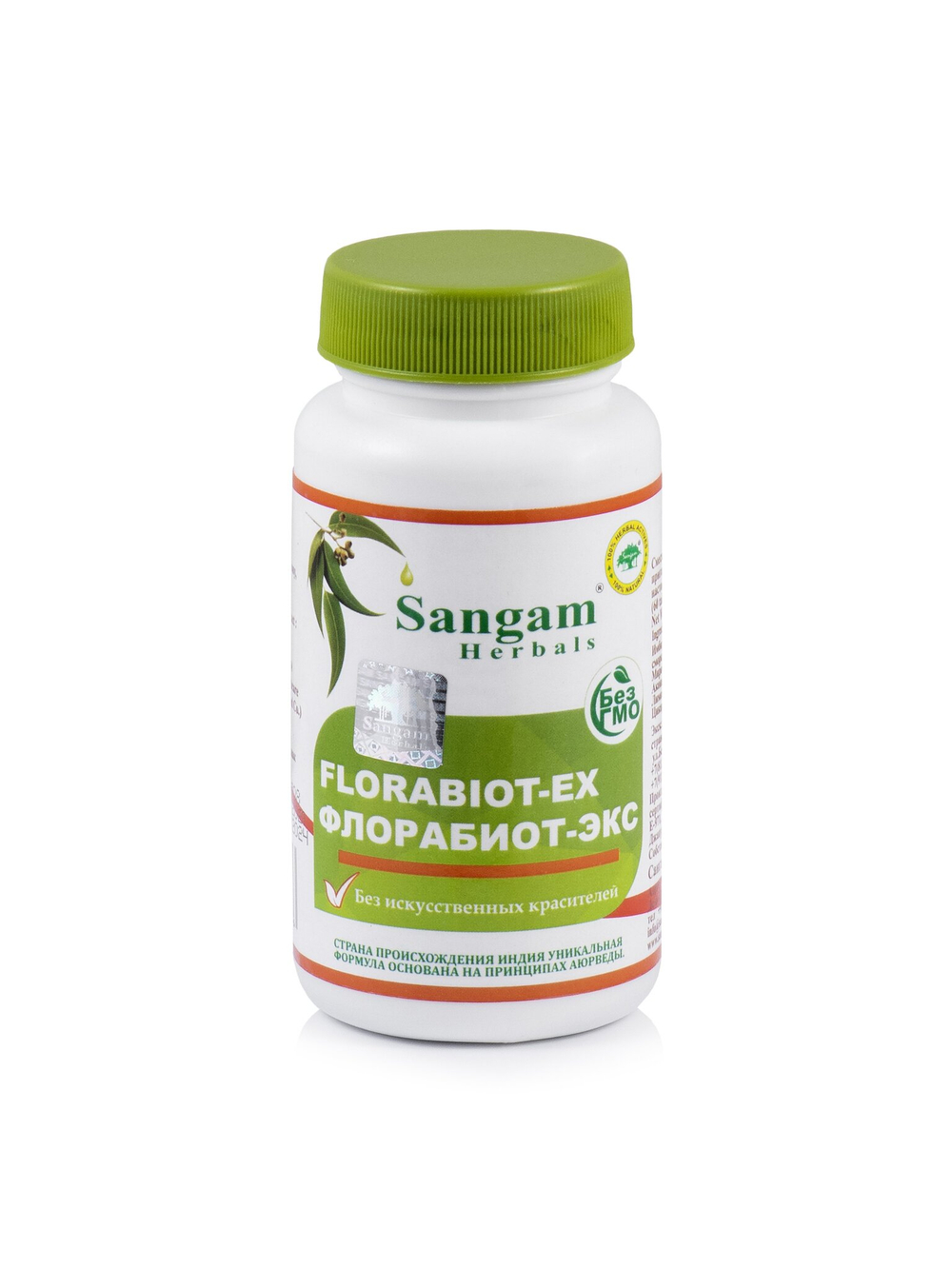 БАД Sangam Herbals Florabiot-Ex Флорабиот-Экс (750 мг) 60 для восстановления нормальной микрофлоры тонкого кишечника. Улучшает работу печени, стимулирует работу желчного пузыря и всей пищеварительной системы. Устраняет симптомы вялого кишечника. Эффективен во время сезонных вирусных заболеваний, для восстановления после перенесенных инфекций, после и во время приема курсов антибиотиков. Поддерживает защитные силы организма, улучшает