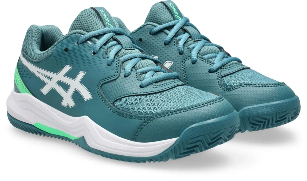Детские кроссовки для падела Asics Gel-Dedicate 8 Padel GS - misty pine/white