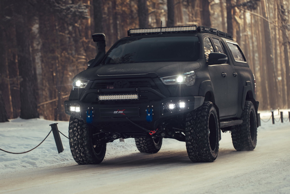 Бампер силовой передний BMS PRO-Line для Тойота Хайлюкс 2020-2026