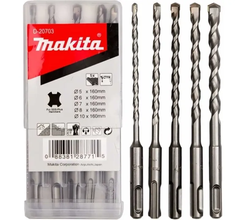 Набор буров Makita D-20703 SDS-PLUS по бетону, 5–10 мм, 5 шт.