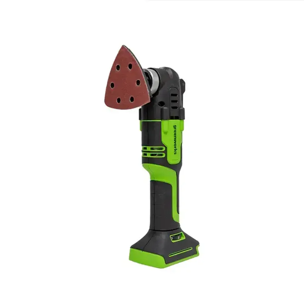 Аккумуляторный реноватор Greenworks G24MT, QOIS, 5000-18000/мин, 3,2°, LED, оснастка 13 шт, 1x2Ач,ЗУ,кор
