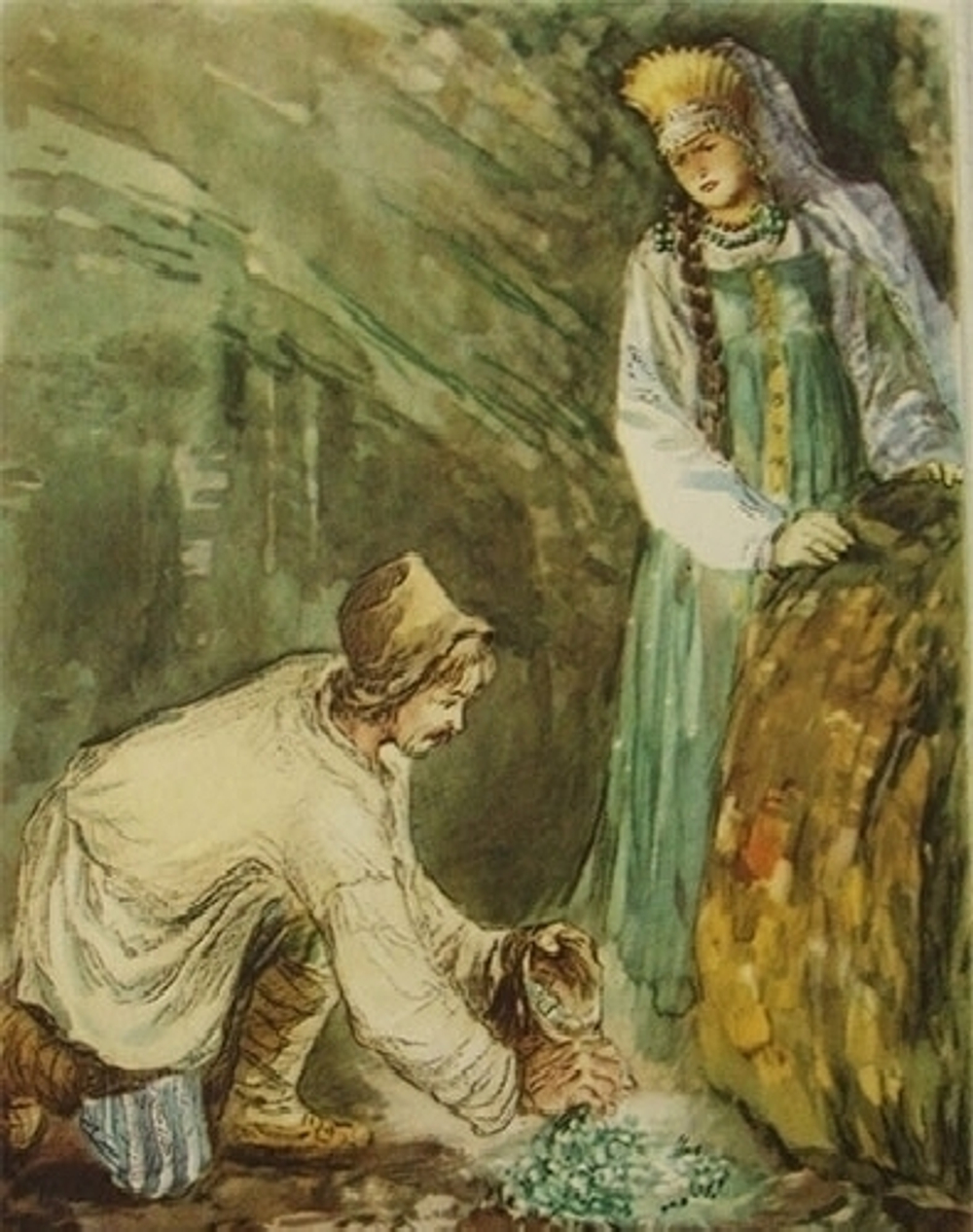 "Малахитовая шкатулка". П.Бажов. 1948г. - антикварная книга