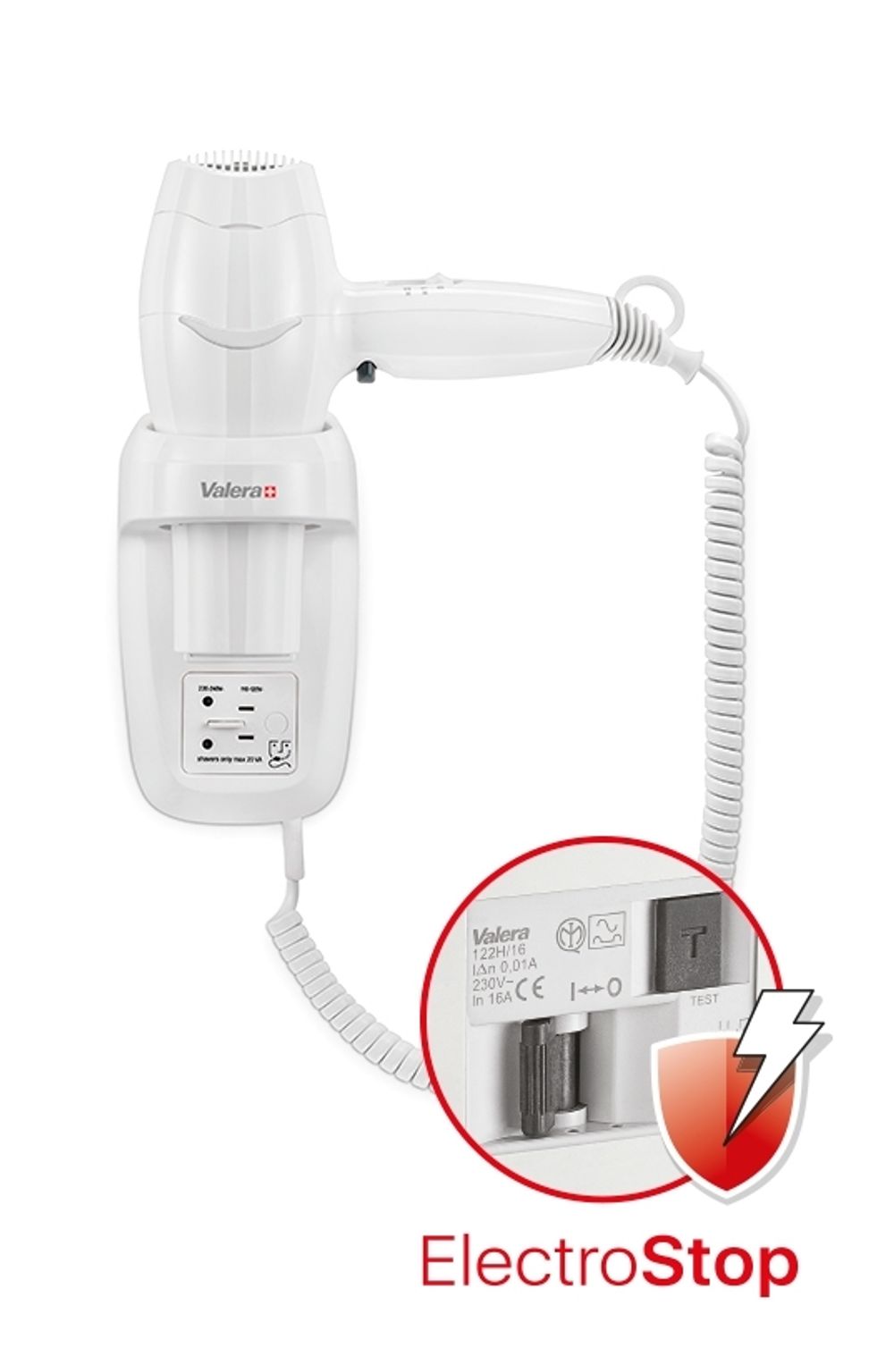 Фен настенный Valera Excel Protect 1600 Shaver White (561.17/044.06) - 2