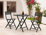 Стол пластиковый складной Siesta Contract Helen Folding Table 60, черный, 600х600х740 мм, черный