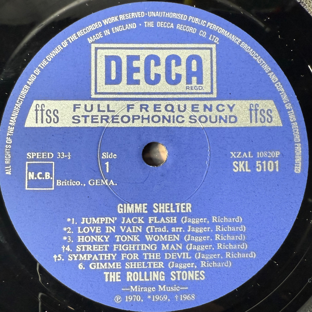 The Rolling Stones - Gimme Shelter (Англия 1971г.)