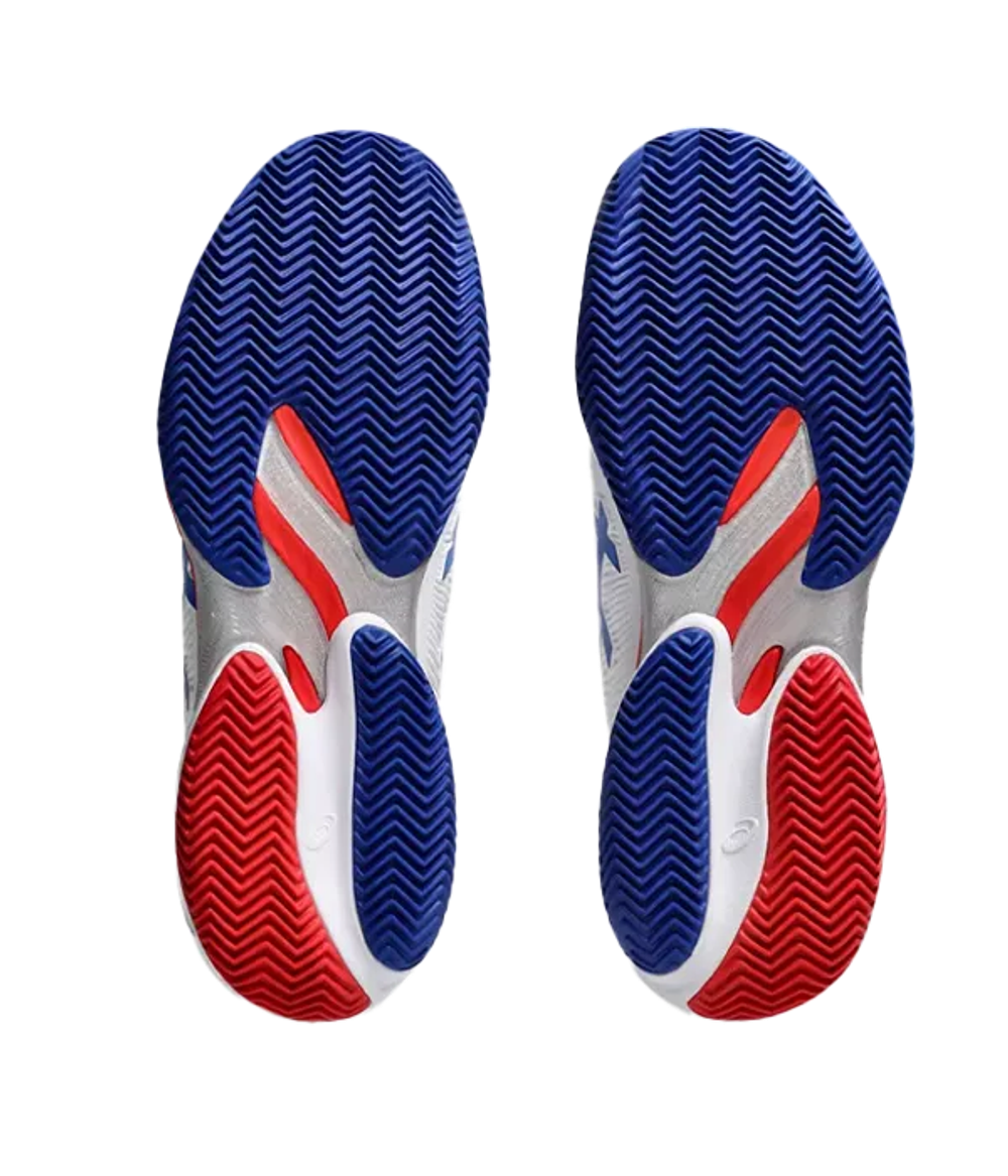 Asics Court FF 3 Novak Clay Белый-Asics Синие кроссовки