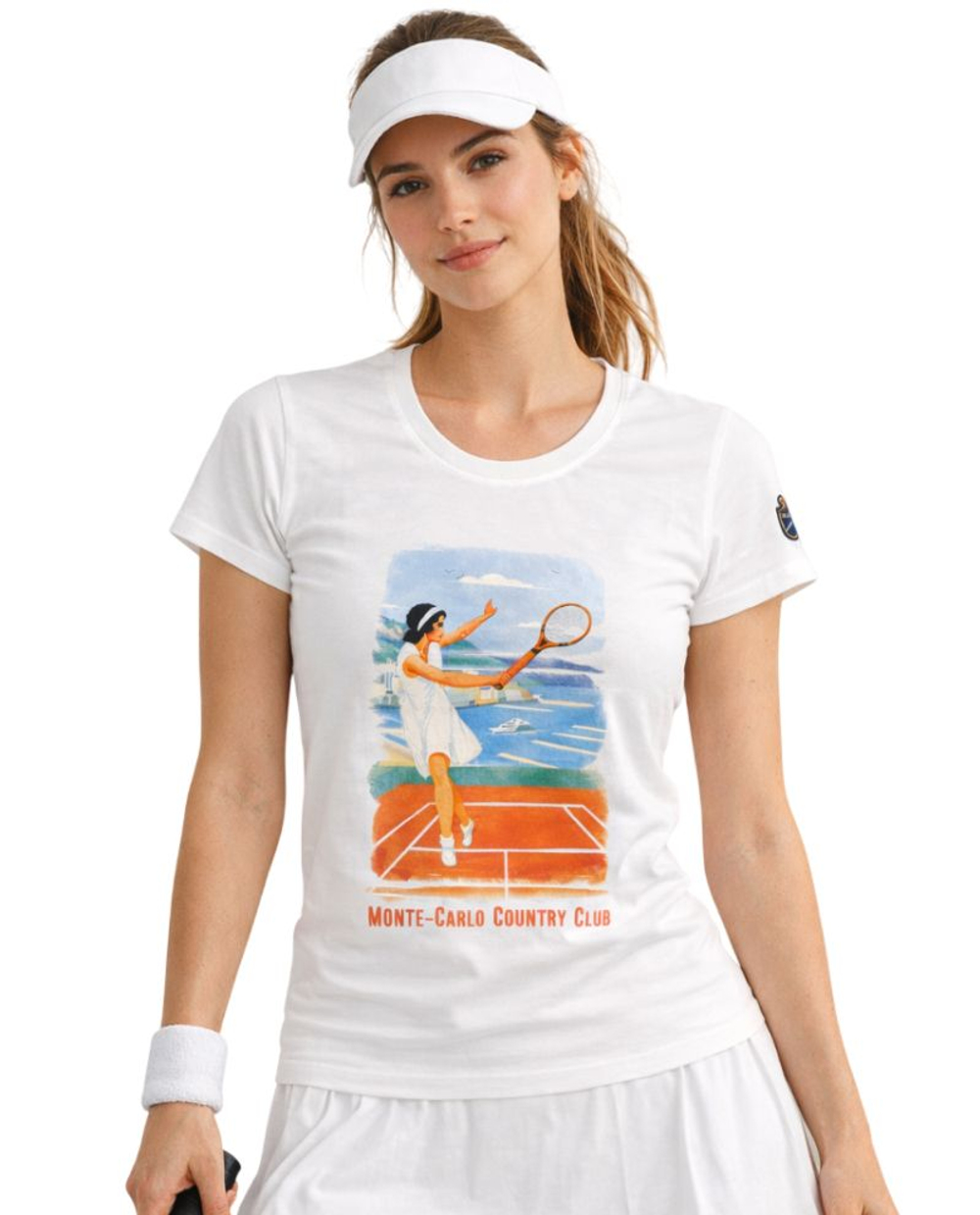 Женская футболка Monte-Carlo Country Club MCCC Affiche Print - milk