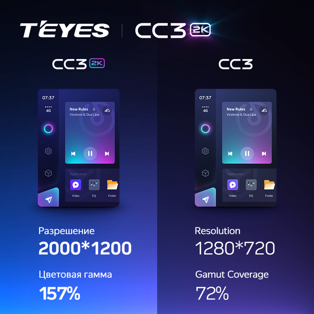Teyes CC3 2K 10,2"для Toyota Hilux 2015-2020