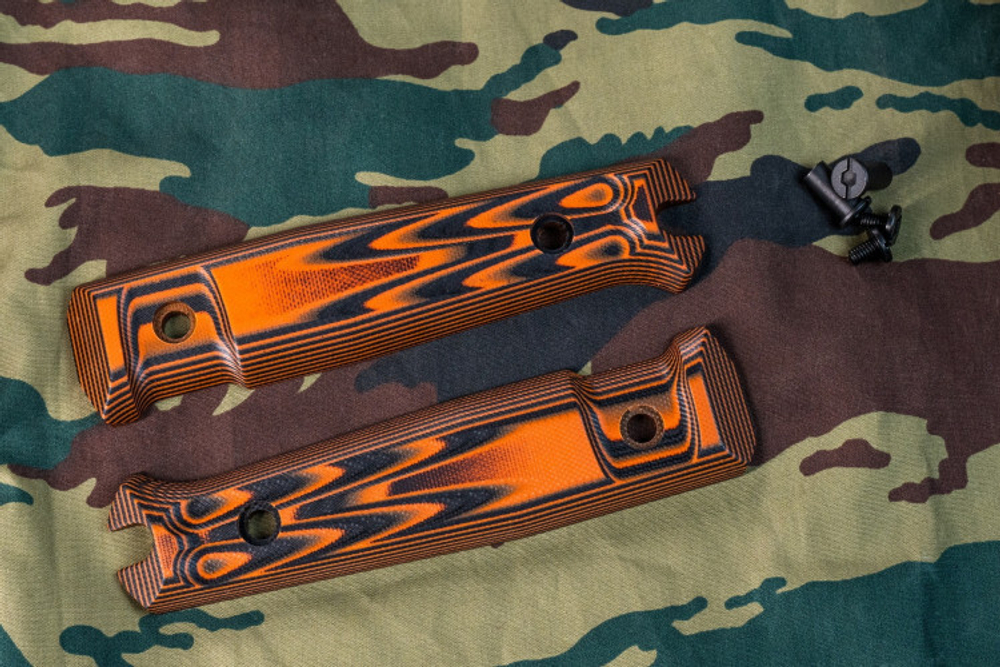 Накладки Tactical Echelon G10 Black-Orange Handle
