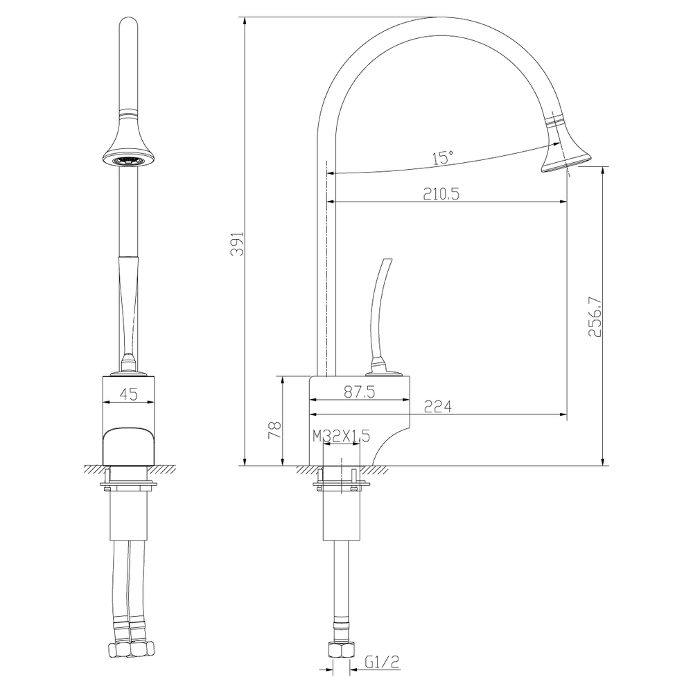 Смеситель для кухонной мойки Lemark Soul (LM6005C)