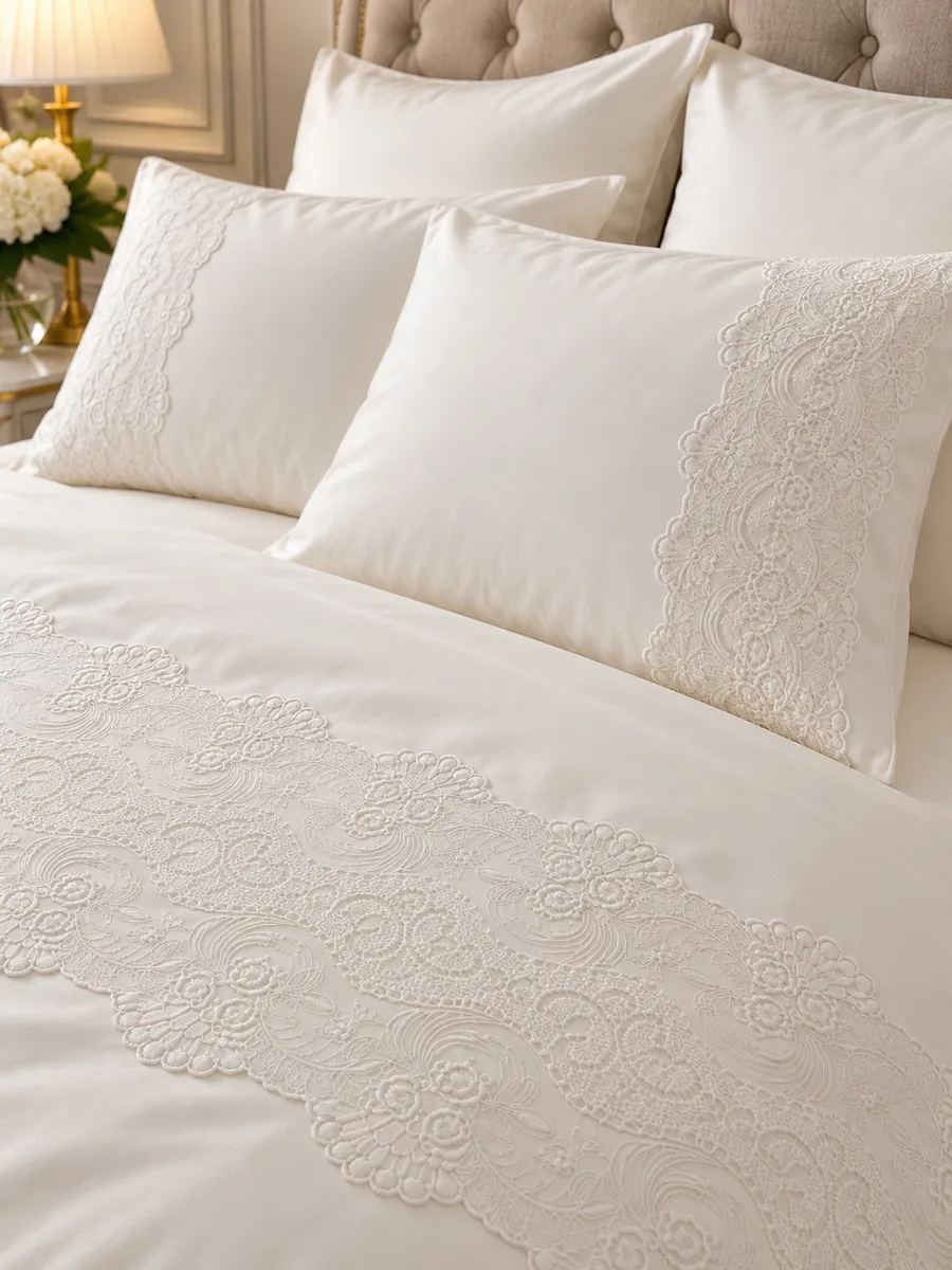 Gelin Home КПБ 6 пр. GULRU кремовый цвет пододеяльник 200*220, простынь 240*260, наволочки 50*70 2шт, декоративные наволочки 50*70 2шт GLNN128 (2) — фото 2
