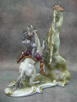 Статуэтка. Фарфор. Дон Кихот и Санчо Панса. Capodimonte. Италия