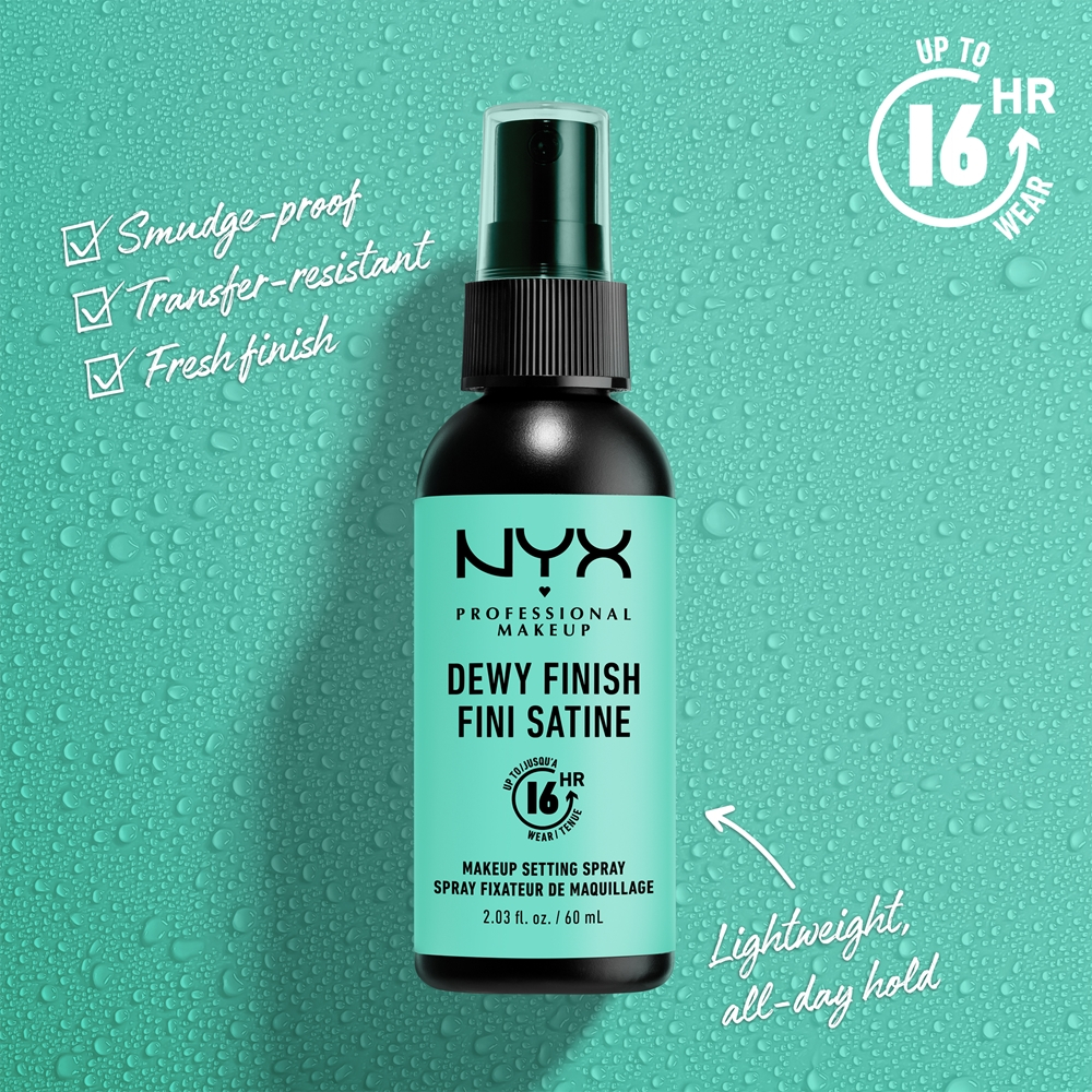 NYX Professional Makeup Makeup Setting Spray Dewy - Спрей для фиксации загара 02 Dewy Finish / Long Lasting, 60 ml