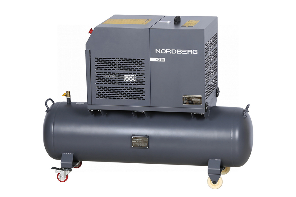 NORDBERG (NCF5R) Компрессор винтовой, 4 кВт, 10 бар, 450 л/мин, ресивер 180 л