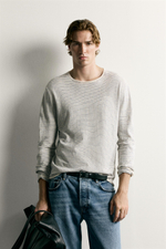 ЛЕГКИЙ ЖАККАРДОВЫЙ СВИТЕР В ПОЛОСКУ — ZARA · 5536/307