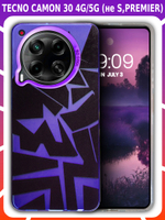 Дизайнерский чехол из пластика для TECNO CAMON 30 4G (не 5G / PRO!) с усиленной защитой камеры и глянцем