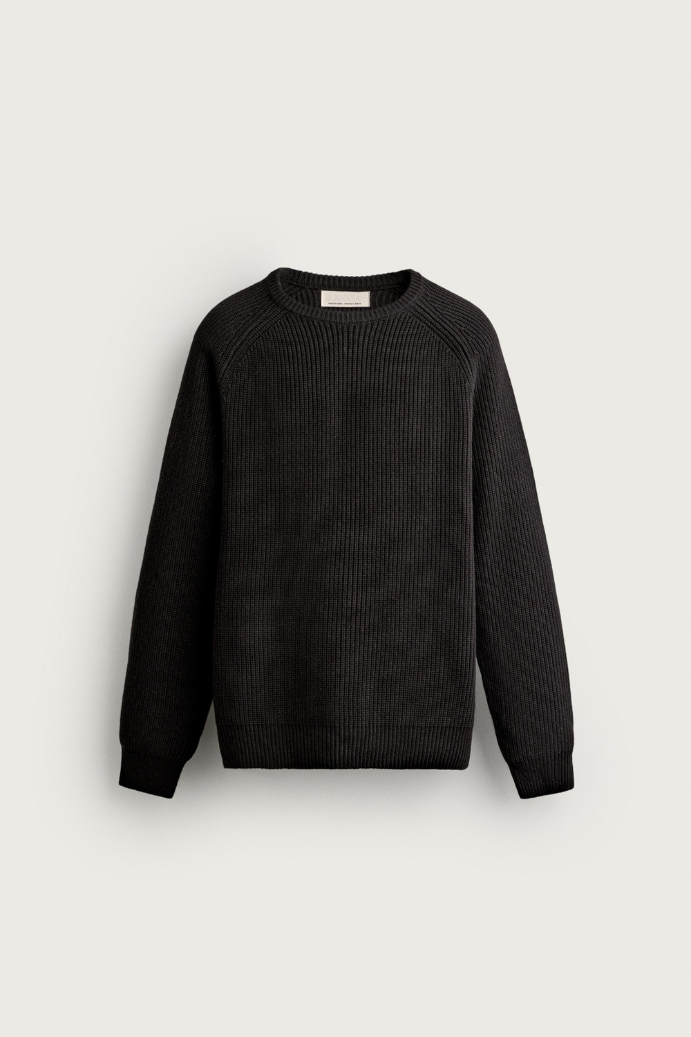 СВИТЕР ИЗ ХЛОПКОВО-ШЕРСТЯНОГО ТРИКОТАЖА — ZARA