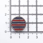 Пуговицы металл на ножке 28L=18 мм, твидовая, (Blue/Red (синий/красный/серебро)), ME-651, 36 шт