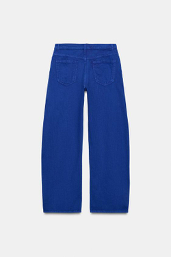 ZARA ДЖИНСЫ BARREL СО СРЕДНЕЙ ПОСАДКОЙ — ZW COLLECTION, ГОЛУБОЙ